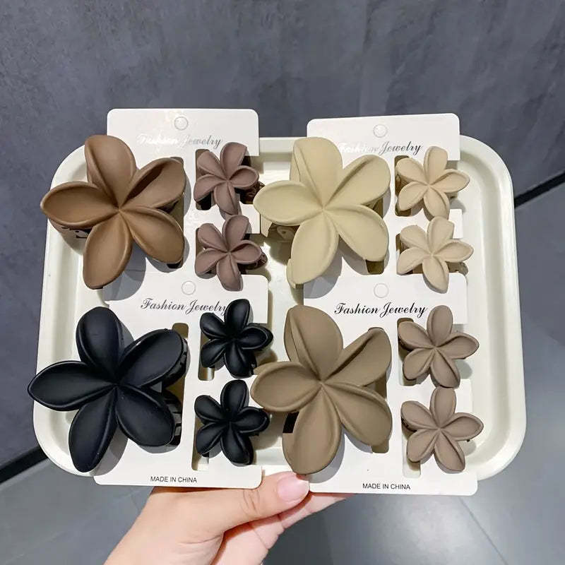 Triple Floral Clips