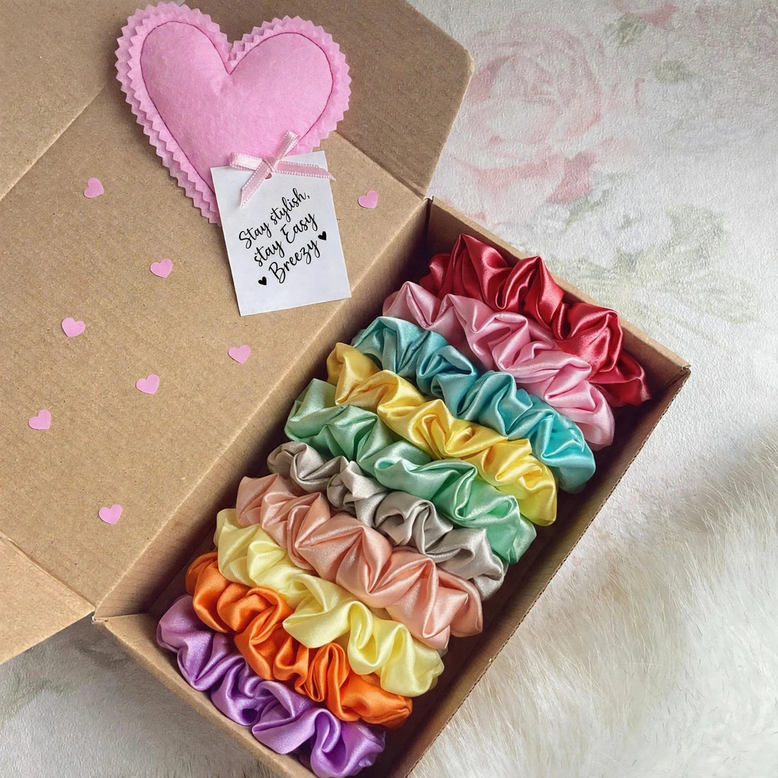 10pcs Casual Scrunchies Bundle (COLORFUL)