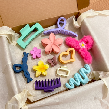 10pcs Colorful Claw Clips Bundle
