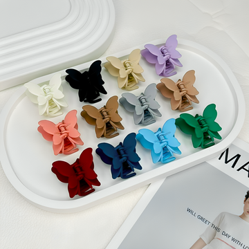 2pc Small Matte Butterfly Clips